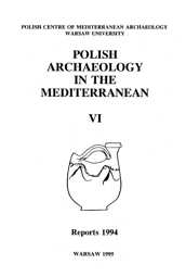 Polish Archaeology in the Mediterranean 06. Reports 1994 (PDF)