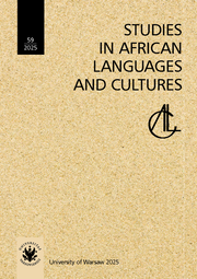 Studies in African Languages and Cultures. Volumen 59/2025 (EBOOK)