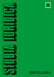 Studia Iuridica, nr 89. Miscellanea (PDF)