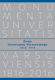 Dzieje Uniwersytetu Warszawskiego 1816−1915 − EBOOK