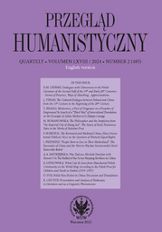 Przegląd Humanistyczny 2024/2 (485). English version (EBOOK)