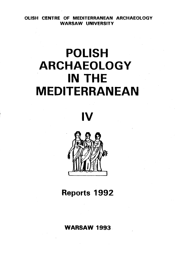 Polish Archaeology in the Mediterranean 04. Reports 1992 (PDF)