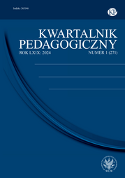 Kwartalnik Pedagogiczny 2024/1 (271). Interdyscyplinarne podejścia do zdrowia, edukacji i wsparcia społecznego: Badania nad rozwojem i integracją (PDF)