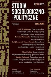 Studia Socjologiczno–Polityczne 2015/2 (04). Seria Nowa. Studia nad ludobójstwem – PDF