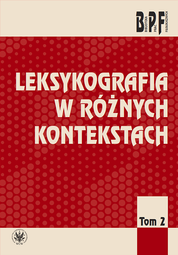 Leksykografia w różnych kontekstach. Tom 2 – EBOOK