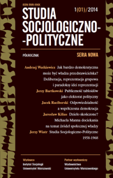 Studia Socjologiczno-Polityczne 2014/1 (1) – PDF