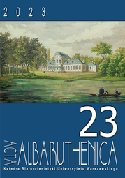 Acta Albaruthenica. Tom 23 (PDF)