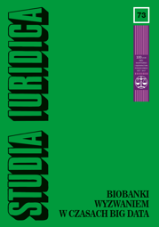 Studia Iuridica, nr 73. Biobanki wyzwaniem w czasach Big Data – PDF