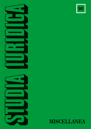 Studia Iuridica, nr 90. Miscellanea (PDF)
