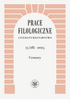 Prace Filologiczne. Literaturoznawstwo 15(18) 2025. Cenzury (PDF)