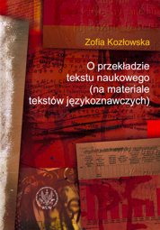 O przekładzie tekstu naukowego (na materiale tekstów językoznawczych) – PDF