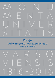 Dzieje Uniwersytetu Warszawskiego 1915−1945 − EBOOK